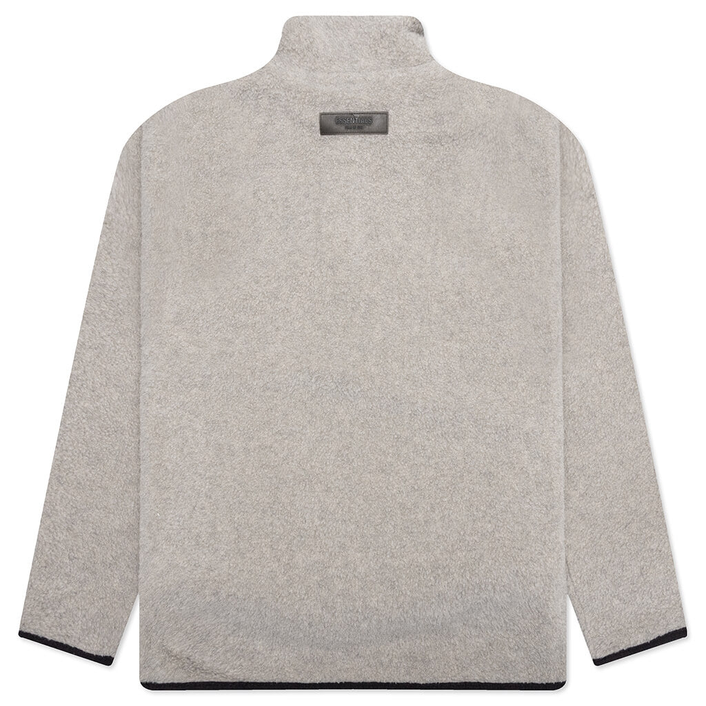 Essentials Kid's Half Zip Pullover - Dark Oatmeal