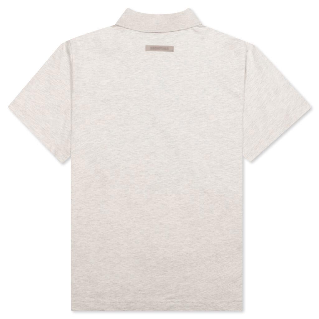 Essentials Kid's S/S Polo - Light Heather Oatmeal, , large image number null