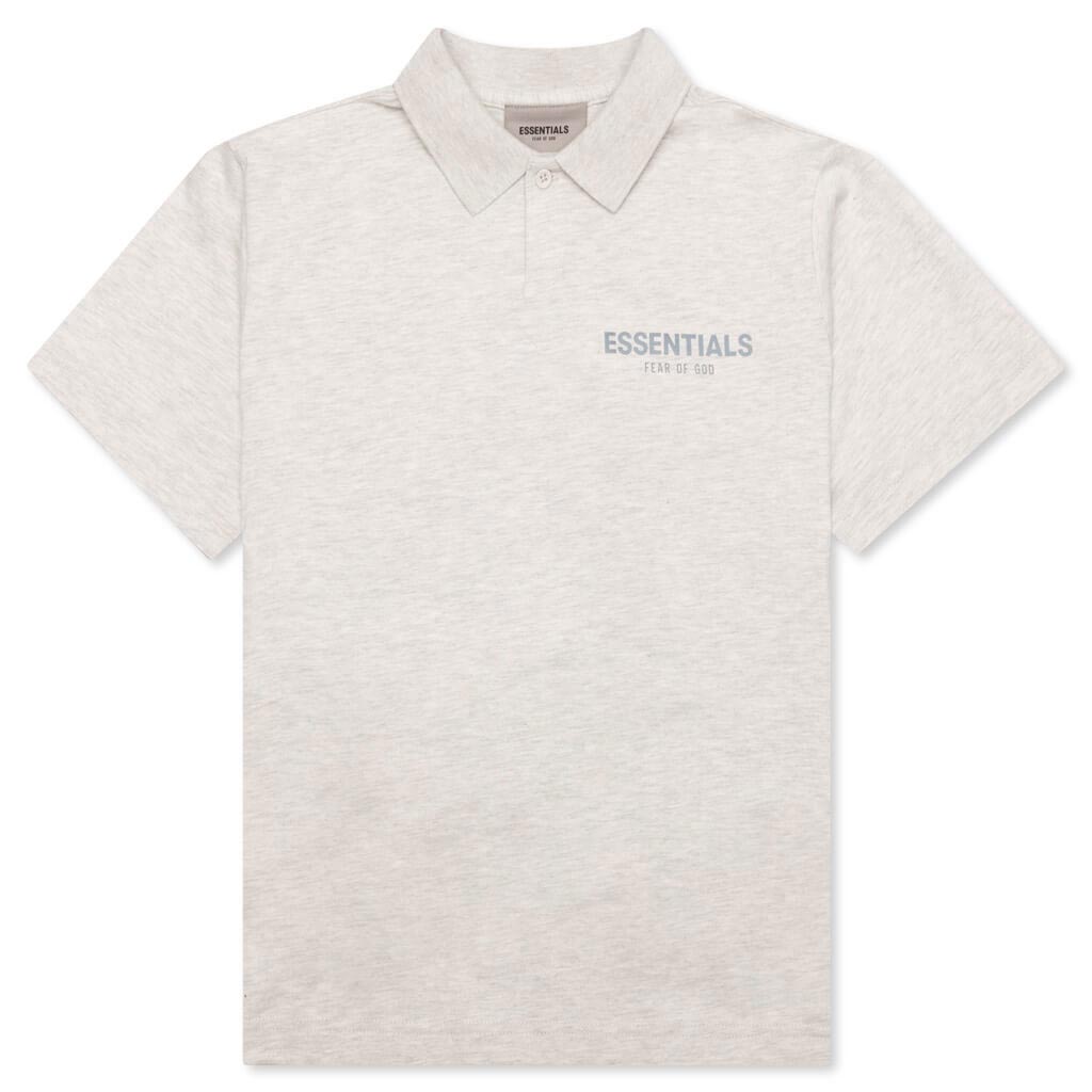 Essentials Kid's S/S Polo - Light Heather Oatmeal, , large image number null