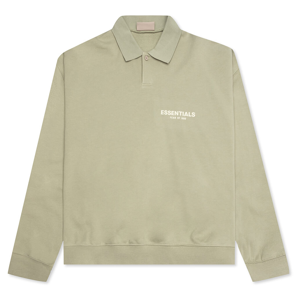 Essentials L/S Polo - Seafoam