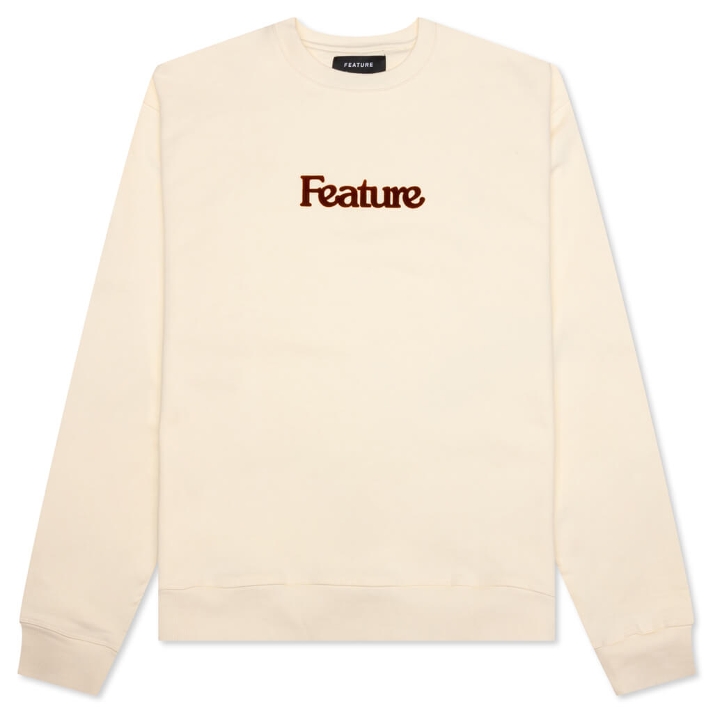 Academy Crewneck - Cannoli Cream/Gold Flame