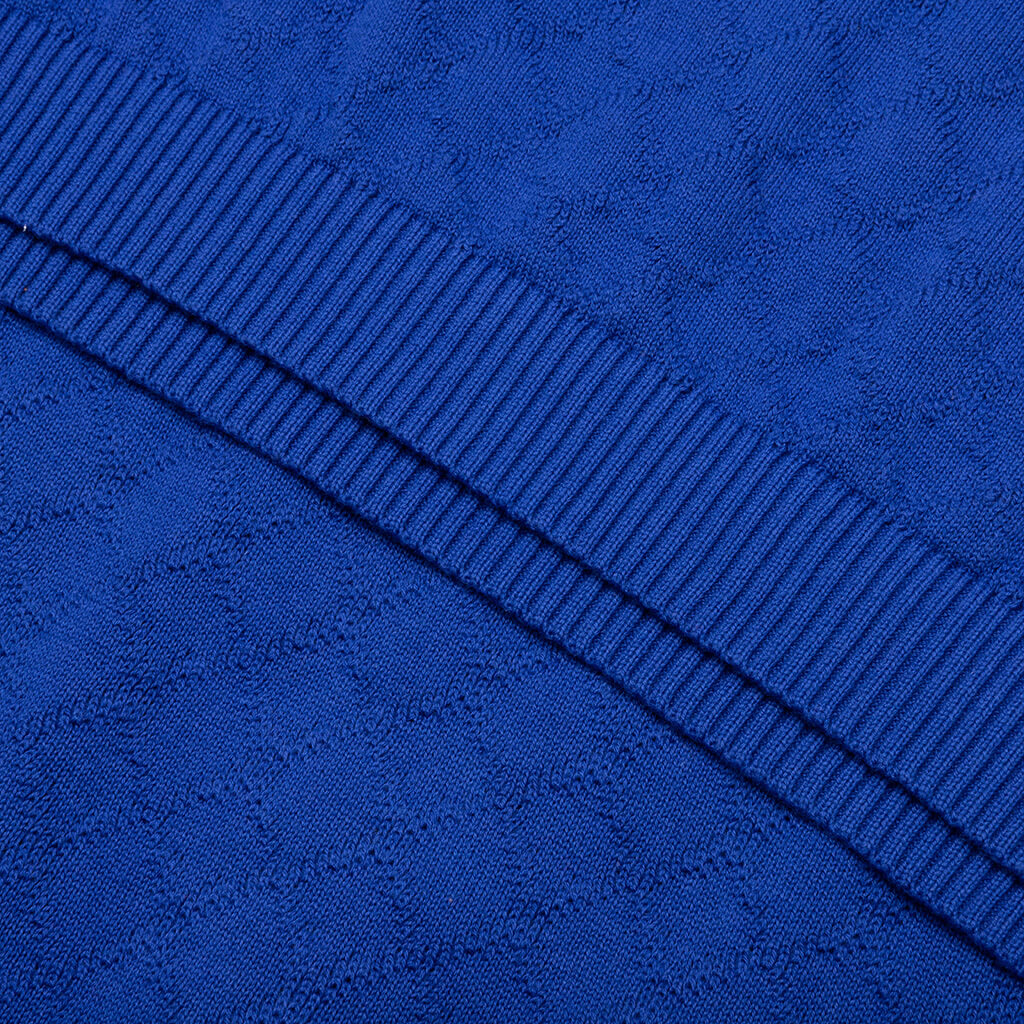 Hogan Pointelle Raglan Sleeve Sweater Polo - Indeevar Blue, , large image number null