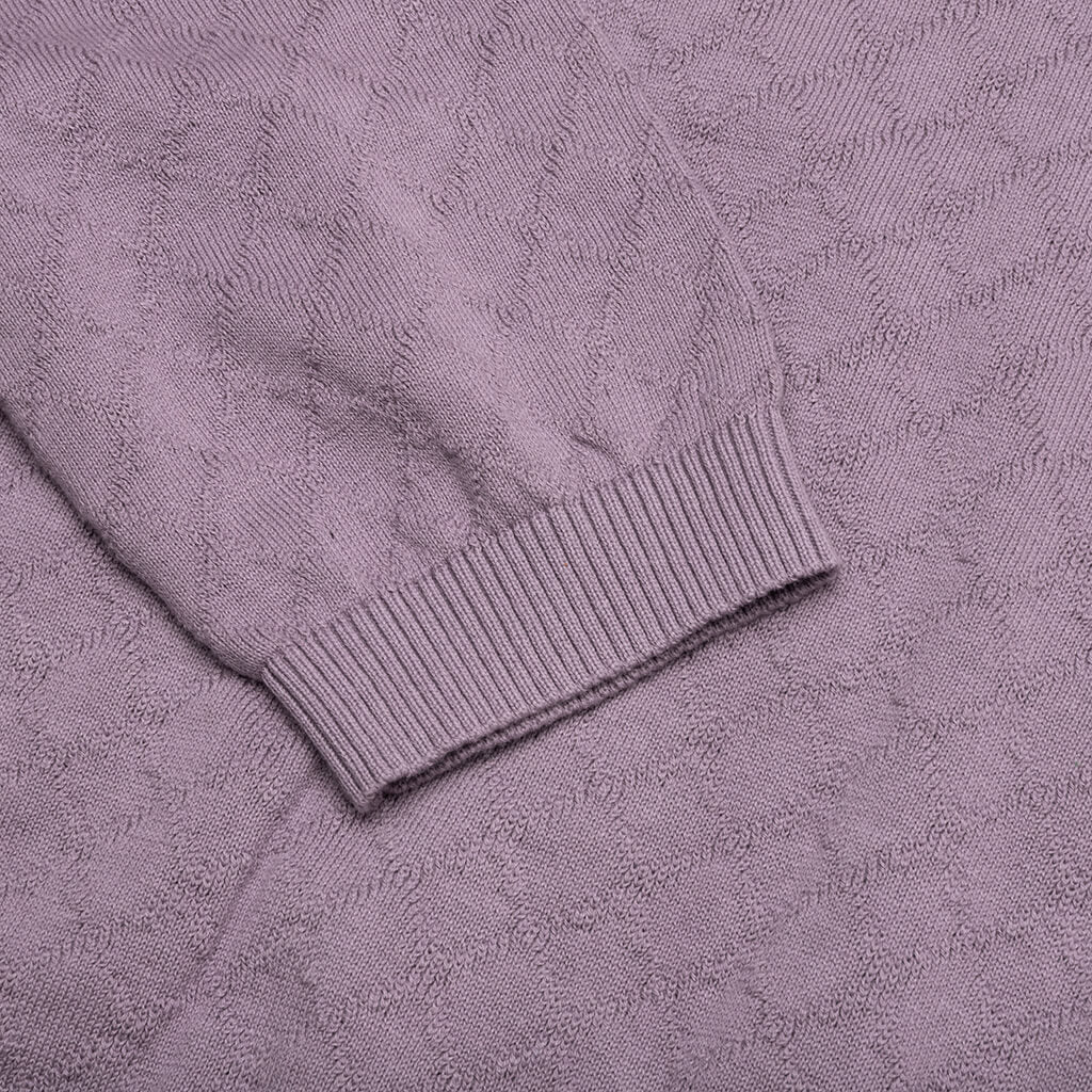 Hogan Pointelle Raglan Sleeve Sweater Polo - Mauve, , large image number null