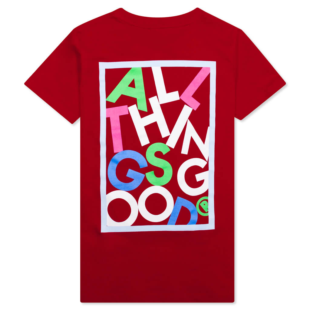 Kid's Jumbled Tee - Red, , large image number null