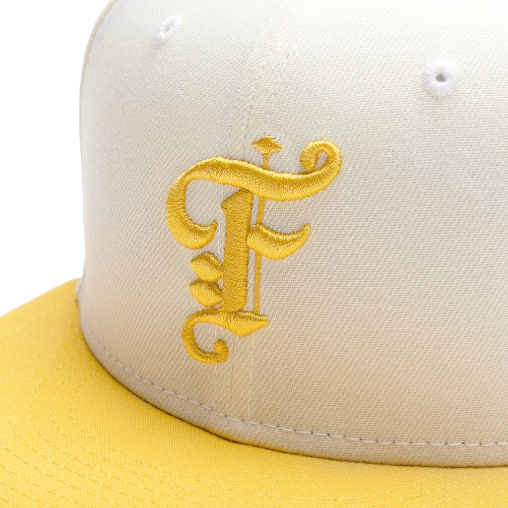 Feature x New Era OE Fitted Cap - Off-White/Grilled Yellow
