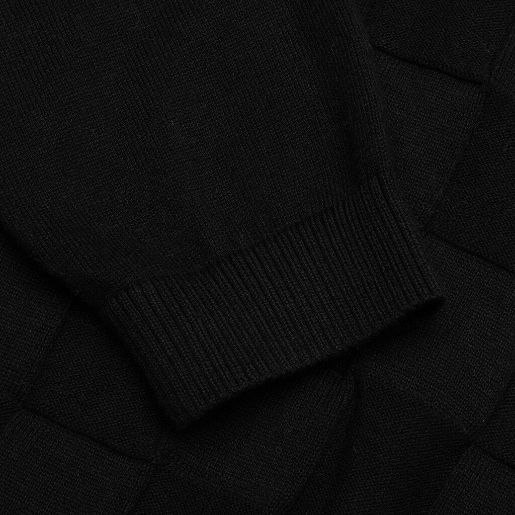 Palmer Checked L/S Sweater Polo - Tips Black, , large image number null