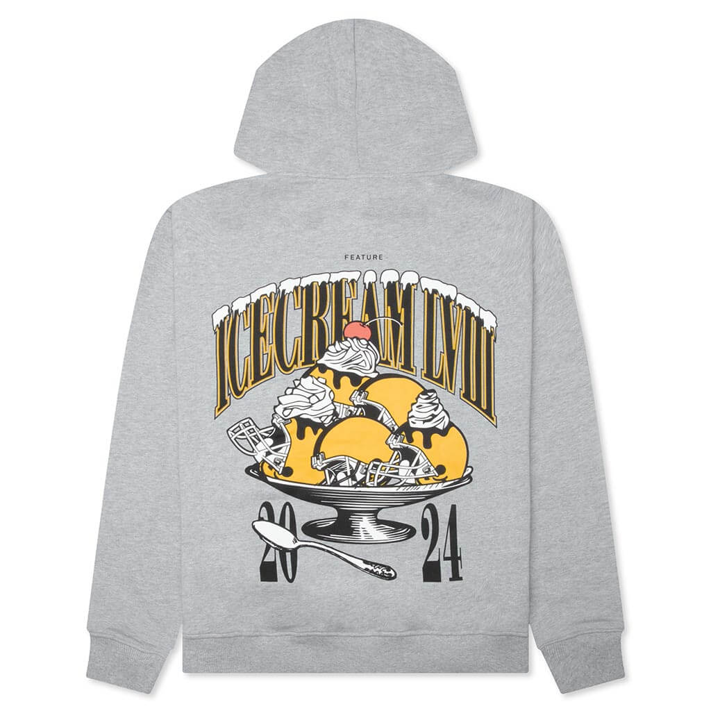 Feature x Icecream Super Bowl Hoodie - Heather Grey