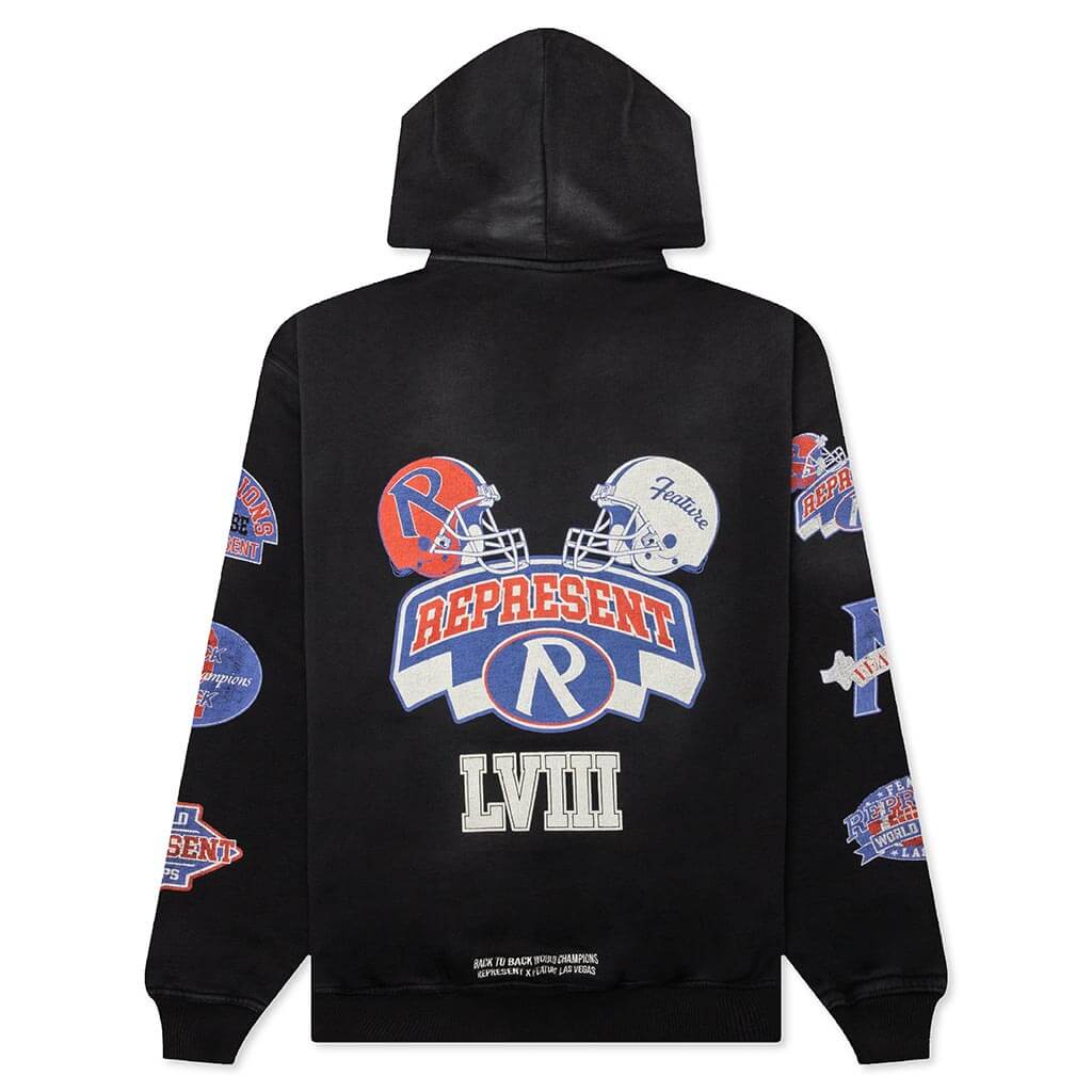Feature x Represent Champions Hoodie - Stained Black, , large image number null