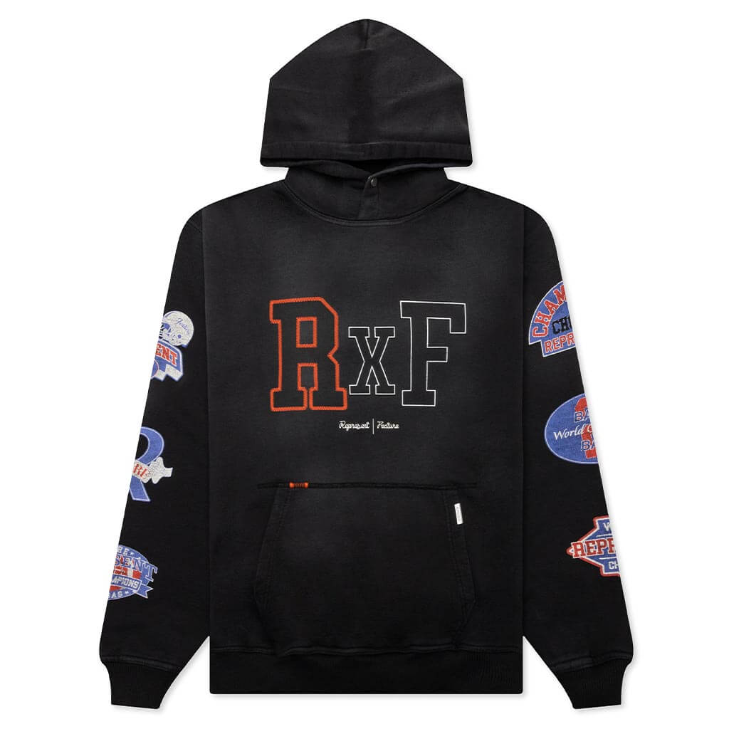 Feature x Represent Champions Hoodie - Stained Black, , large image number null