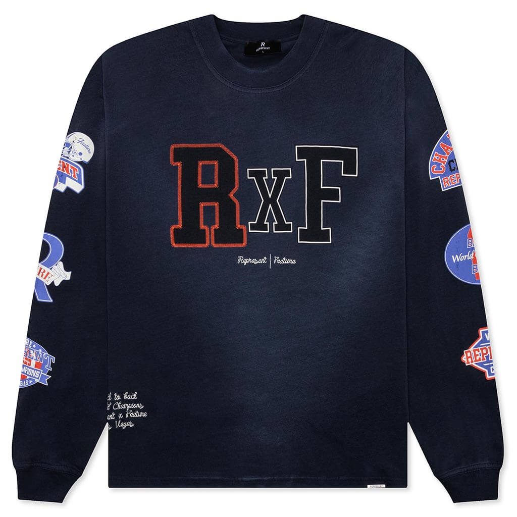 Feature x Represent Champions L/S T-Shirt - Midnight Navy