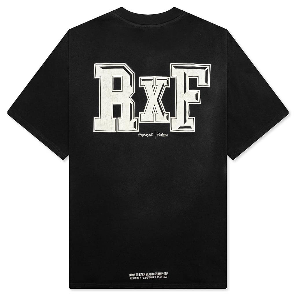 Feature x Represent Head 2 Head T-Shirt - Stained Black, , large image number null