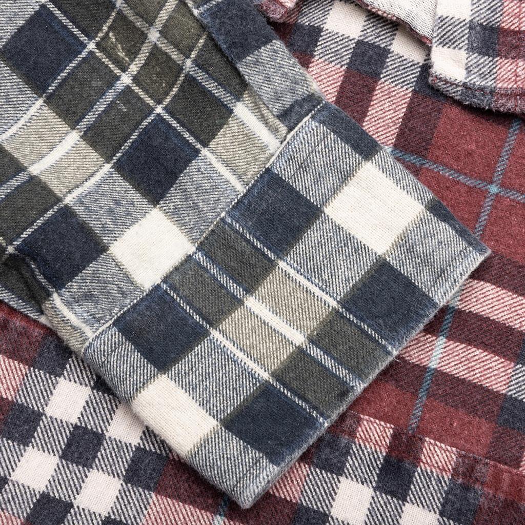 Flannel Shirt 7 Cuts Zipped Wide Shirt - Assorted, , large image number null