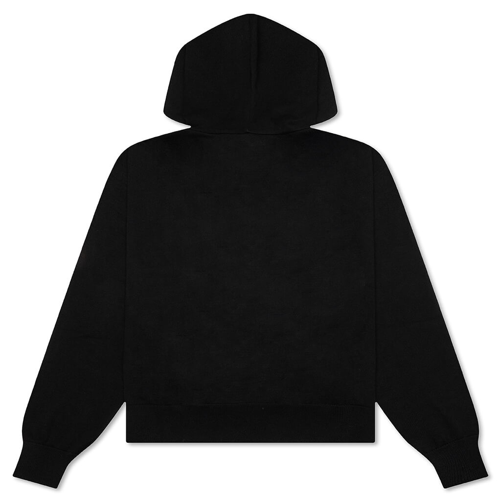 Floral Logo Hoodie - Black