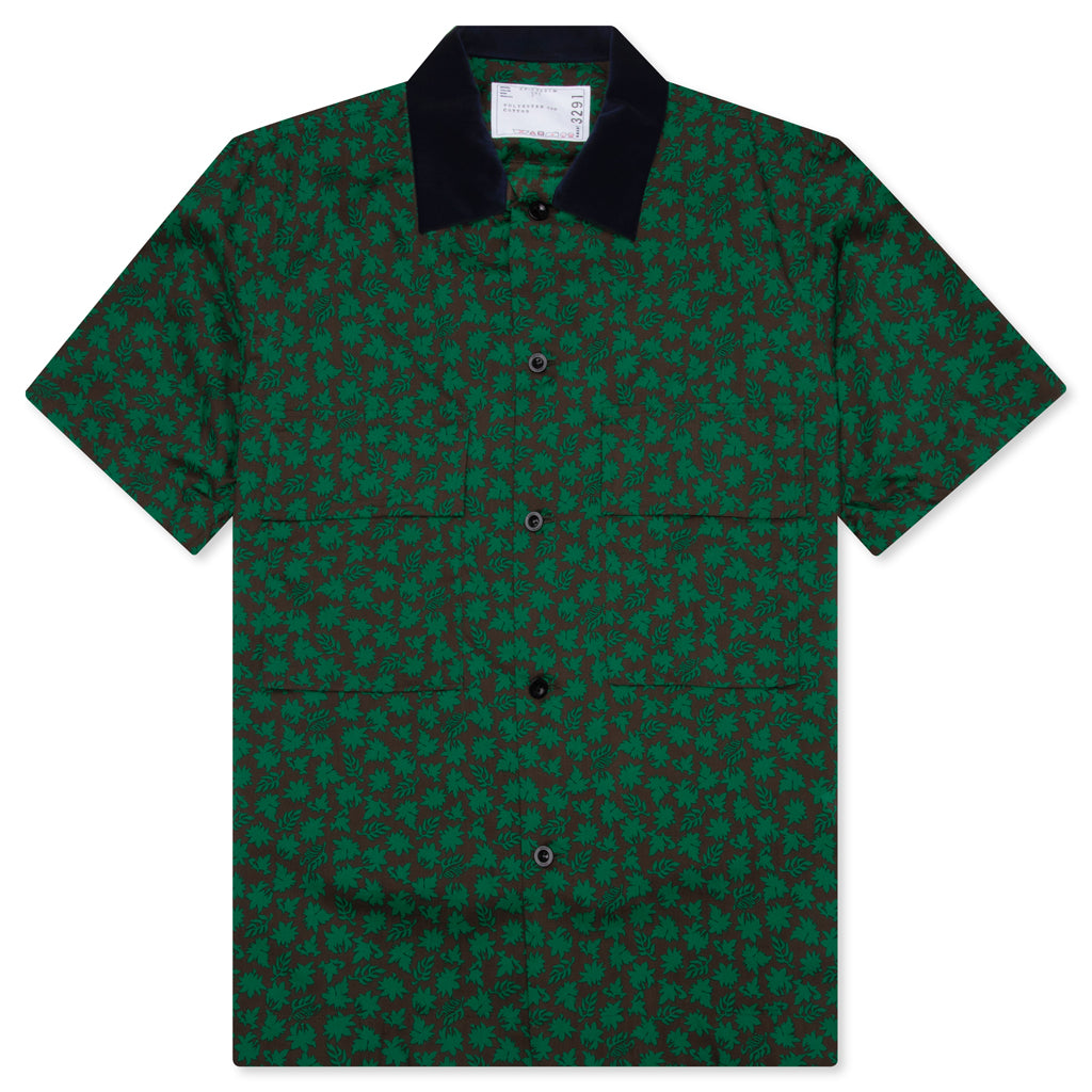 Floral Print Shirt - Green