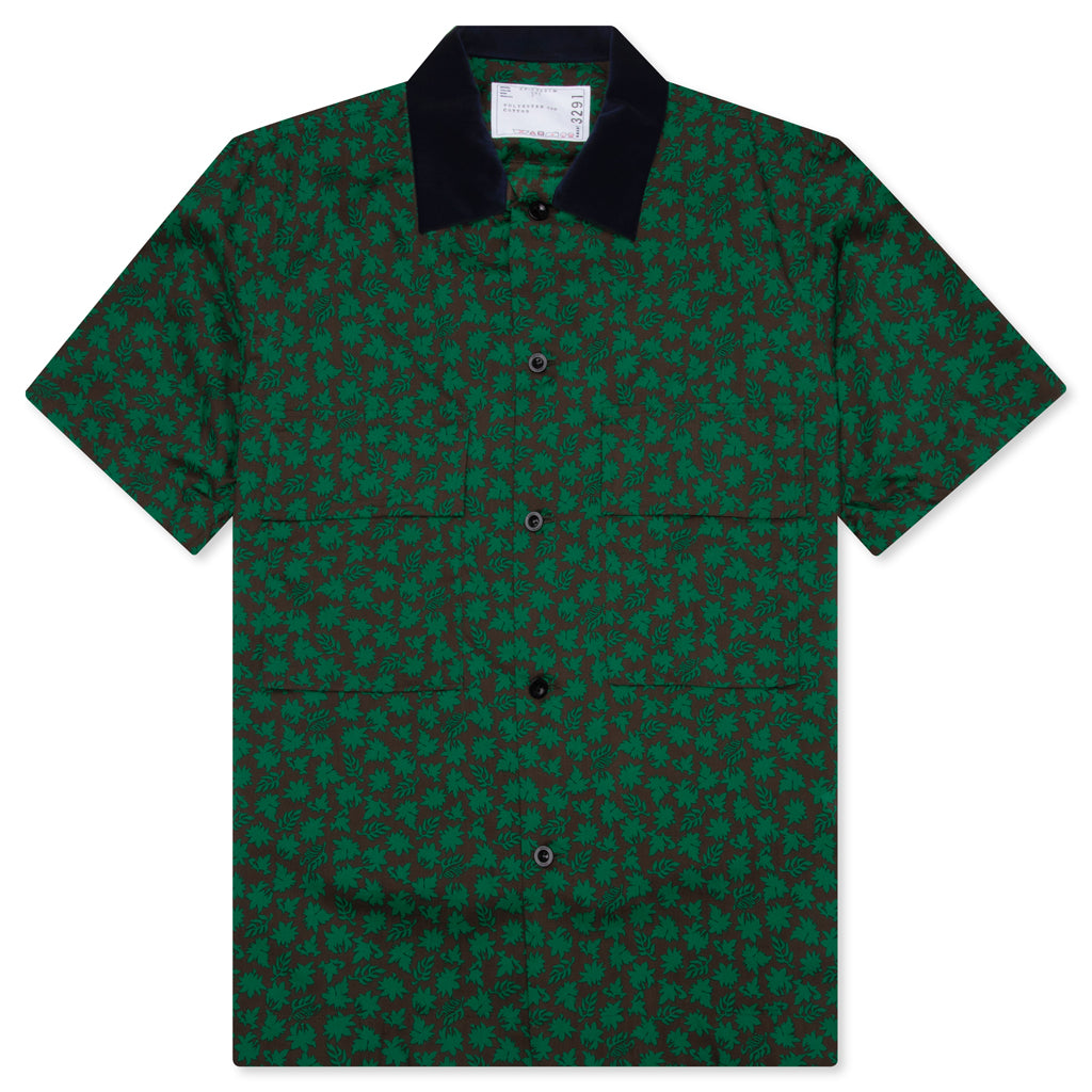 Floral Print Shirt - Green, , large image number null