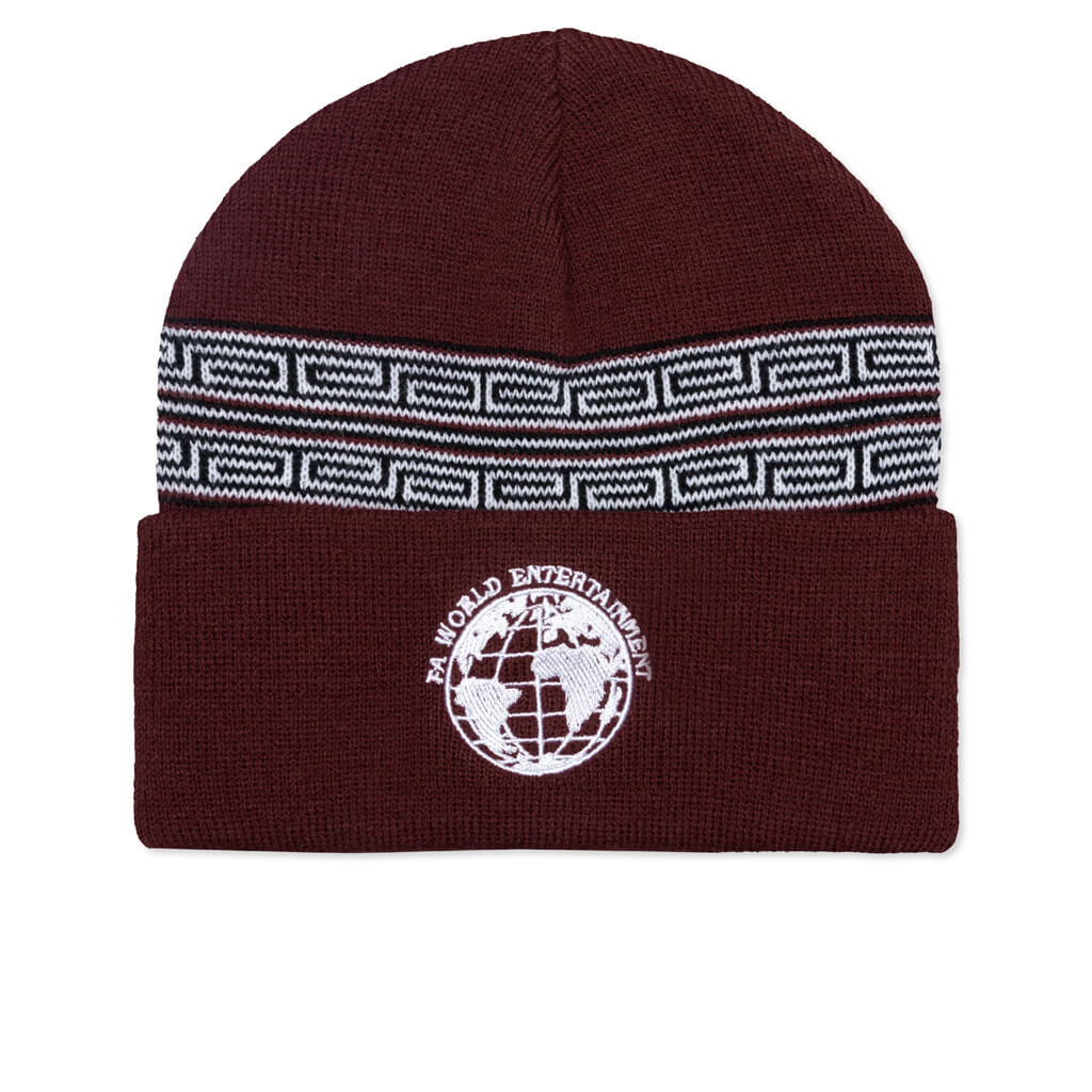 Greek Cuff Beanie - Maroon