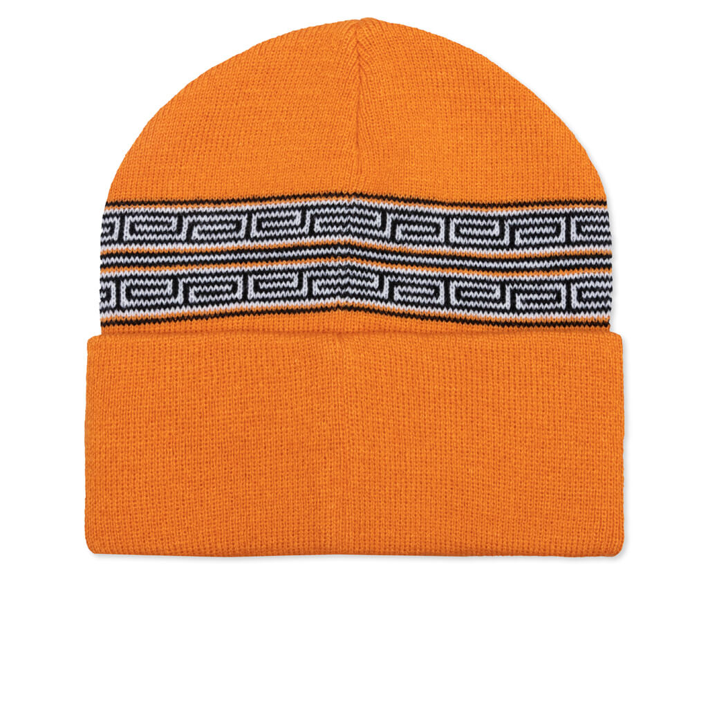 Greek Cuff Beanie - Orange