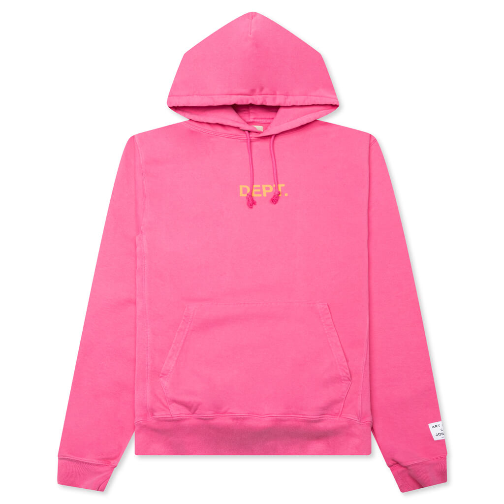 Dept Logo Hoodie - Fluorescent Pink