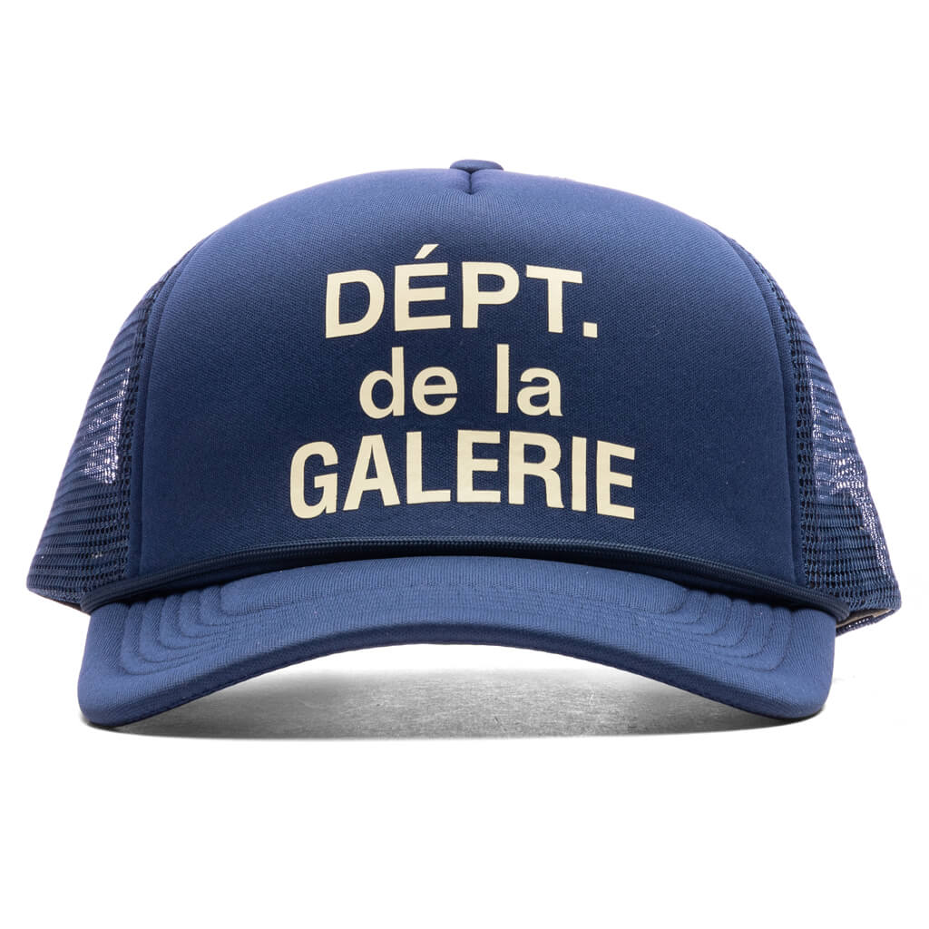 French Logo Trucker Hat - Navy