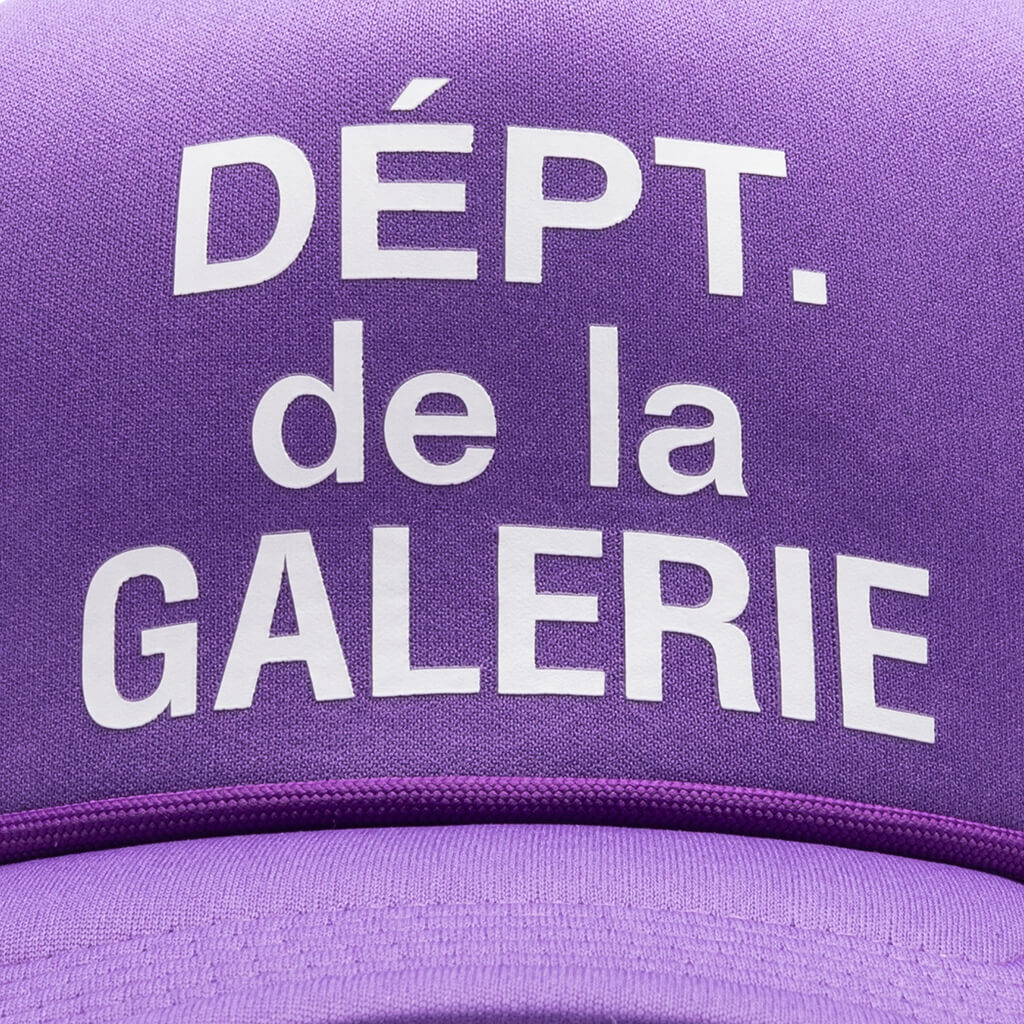 French Logo Trucker Hat - Flo Purple