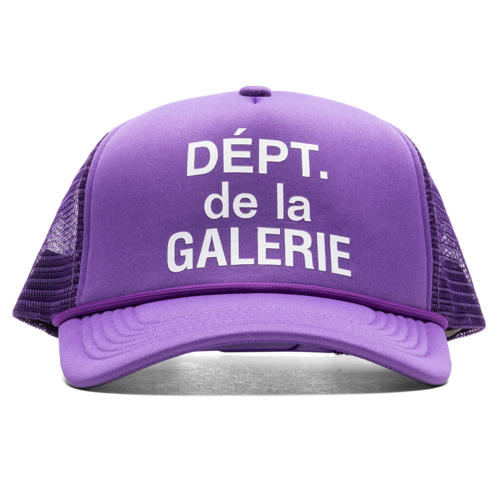 French Logo Trucker Hat - Flo Purple
