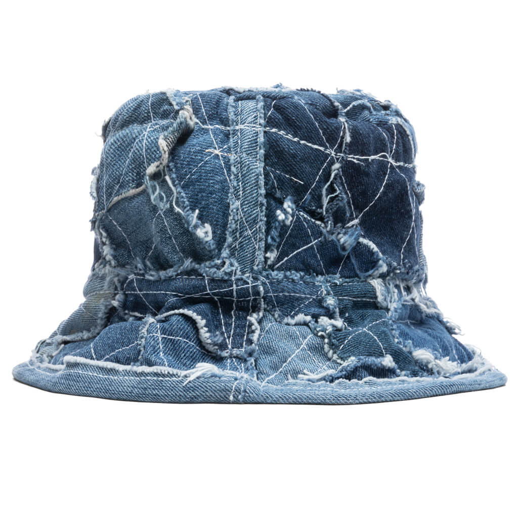 Rodman Denim Quilted Bucket Hat - Blue, , large image number null