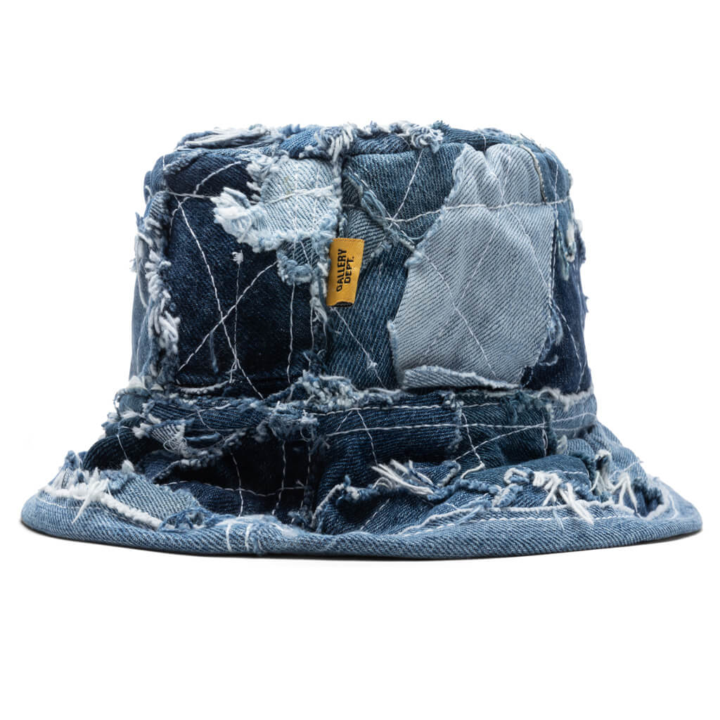 Rodman Denim Quilted Bucket Hat - Blue