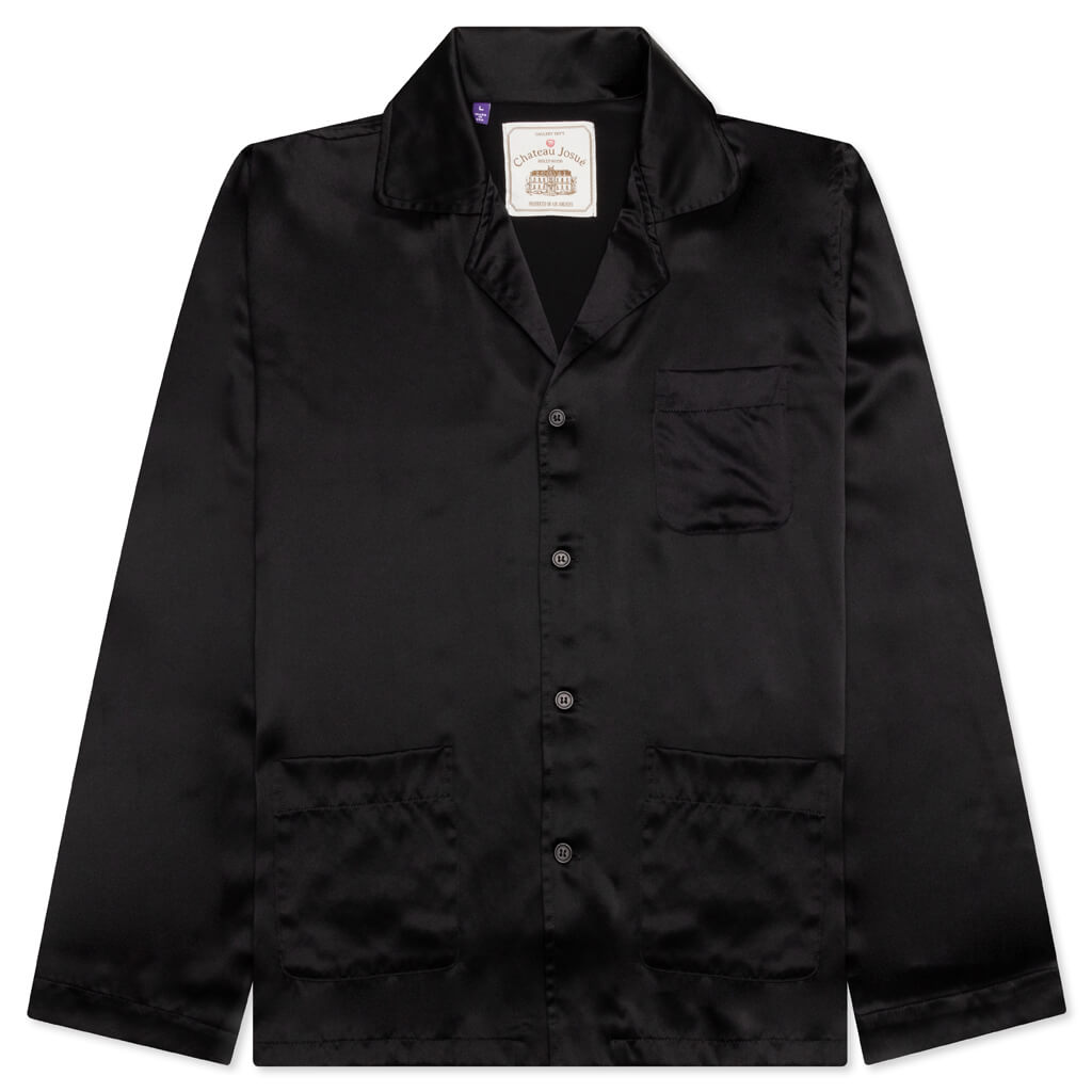 Silk Pajama Shirt - Black