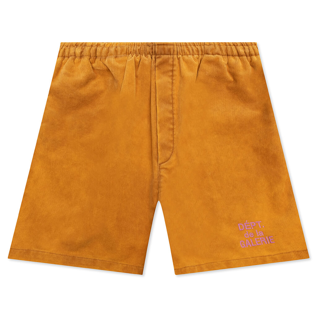 Vintage Cord French Logo Zuma Short - Gold