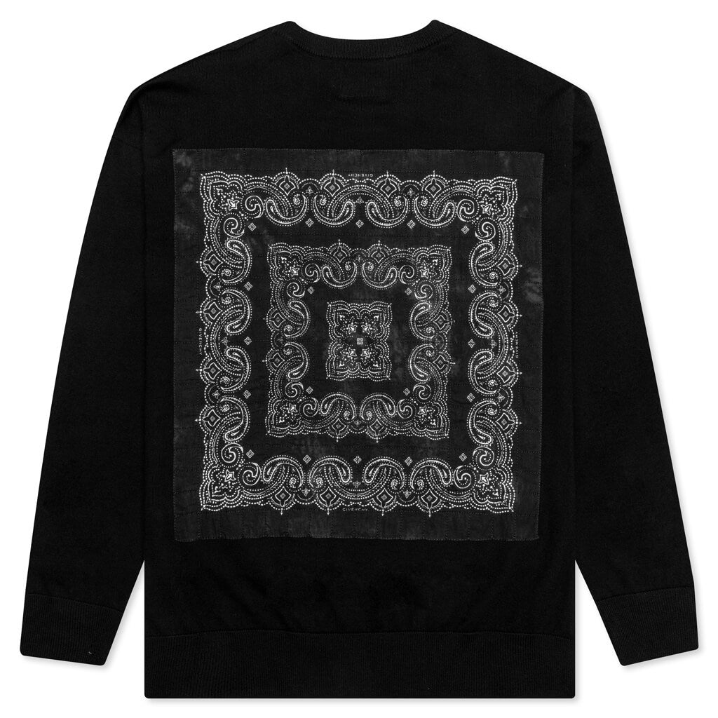 Bandana Crewneck Sweater - Black, , large image number null
