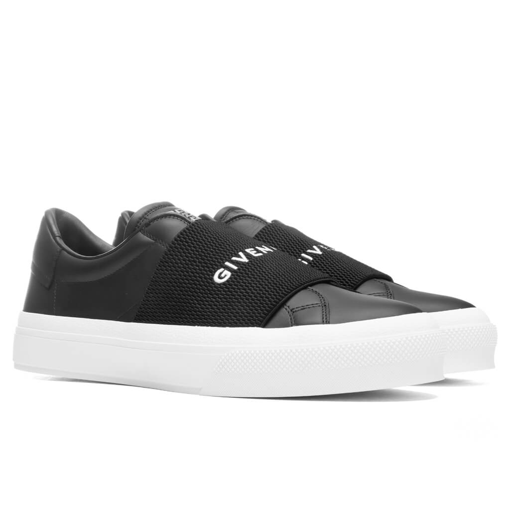 City Court Sneaker With Elastic - Black