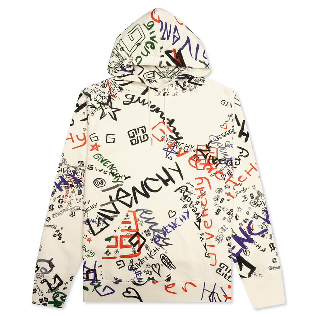 Classic Fit All Over Print Hoodie - Multicolored