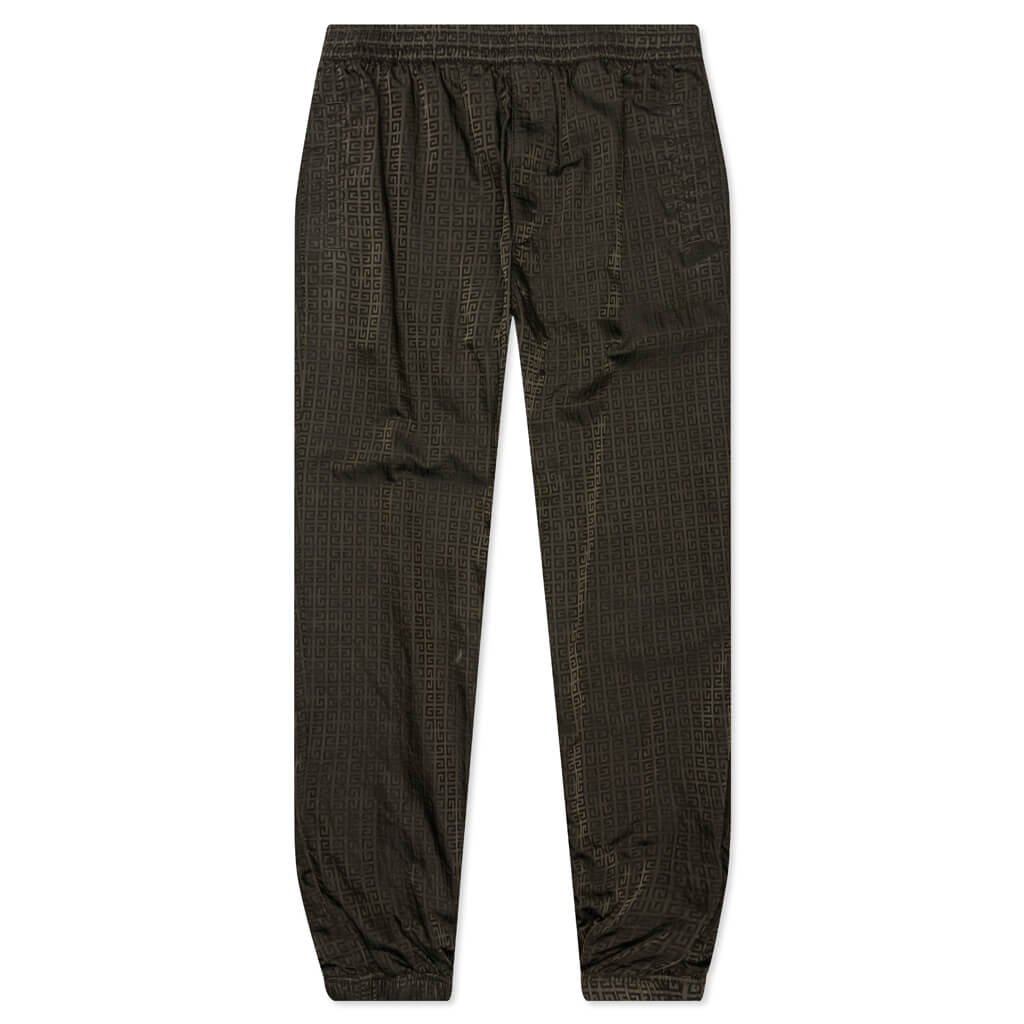 Garment Dye Embroidered Joggers - Military Green