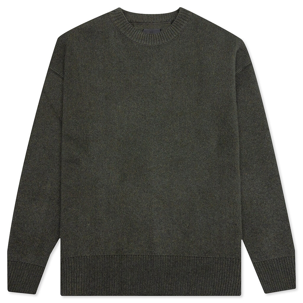 Oversized Crew Neck Sweater - Dark Green, , large image number null
