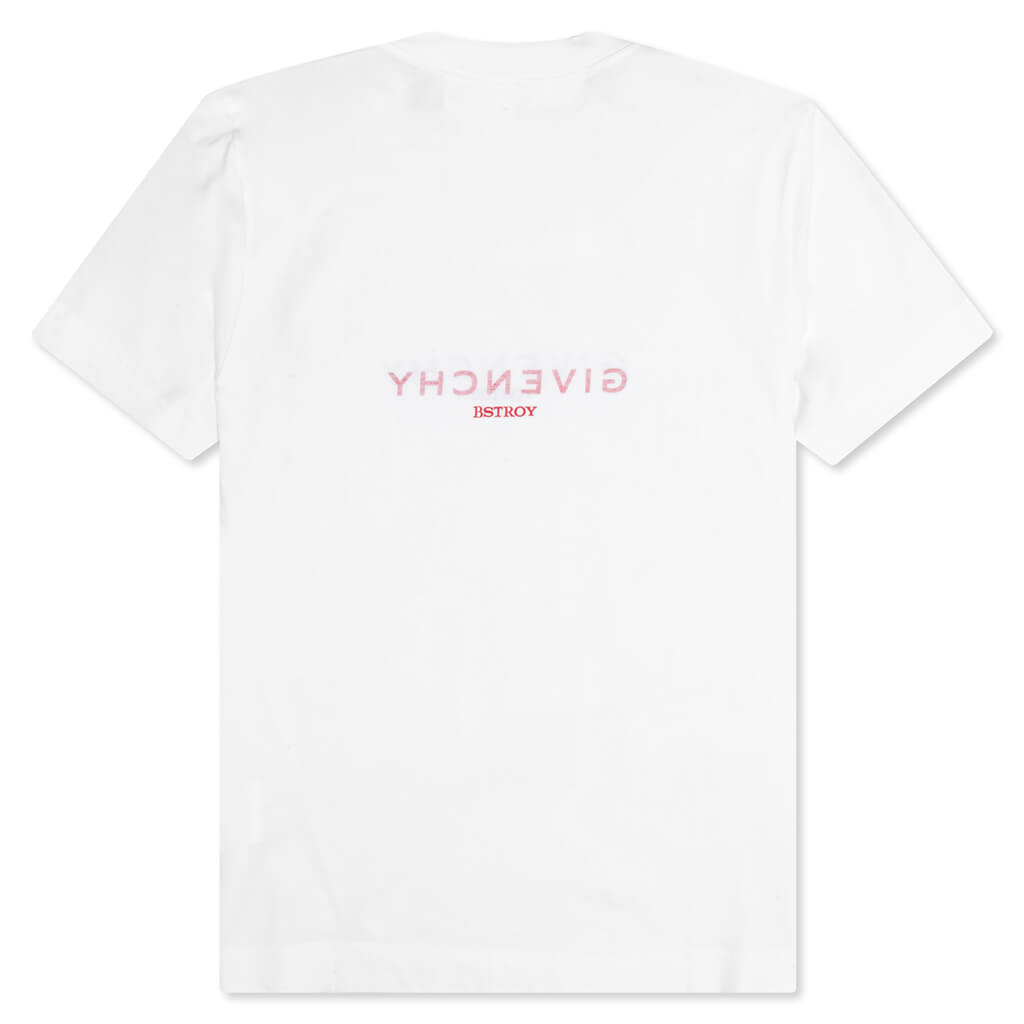 Reverse Print Slim Fit T-Shirt - White