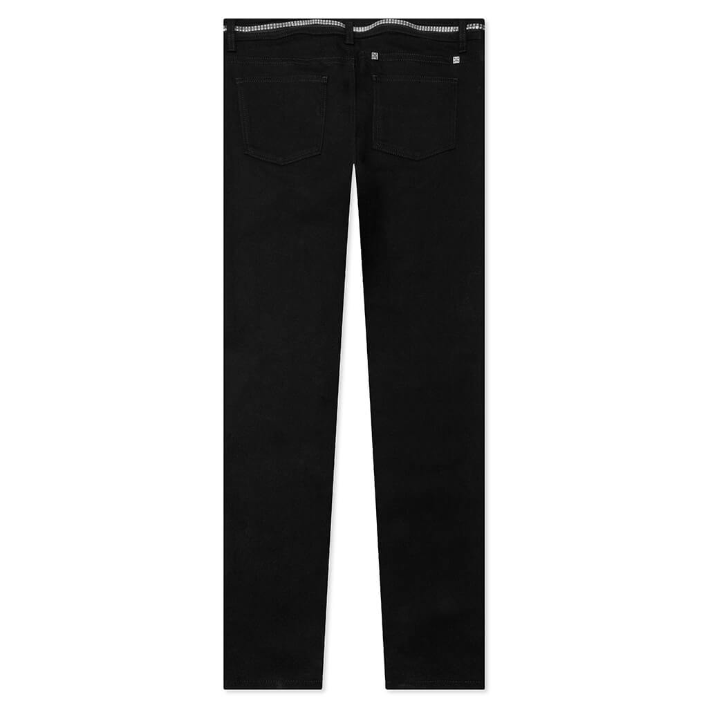 Skinny Denim Trousers 4G Zip - Black