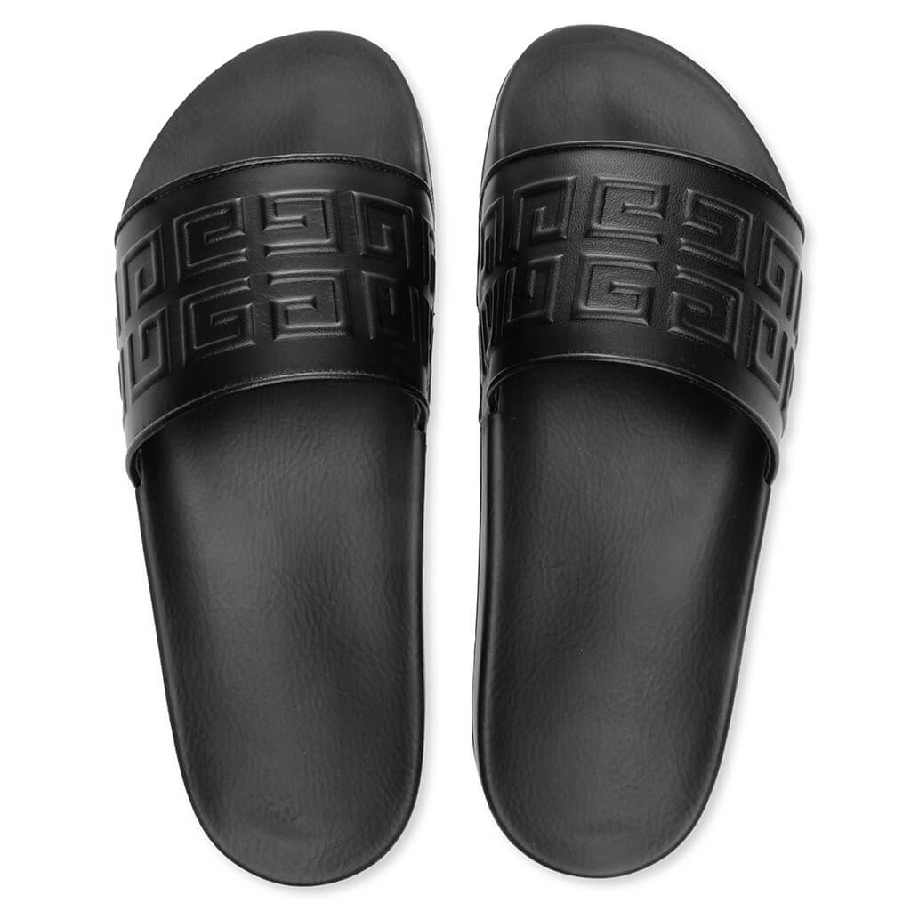 Slide 4G Flat Sandals - Black, , large image number null