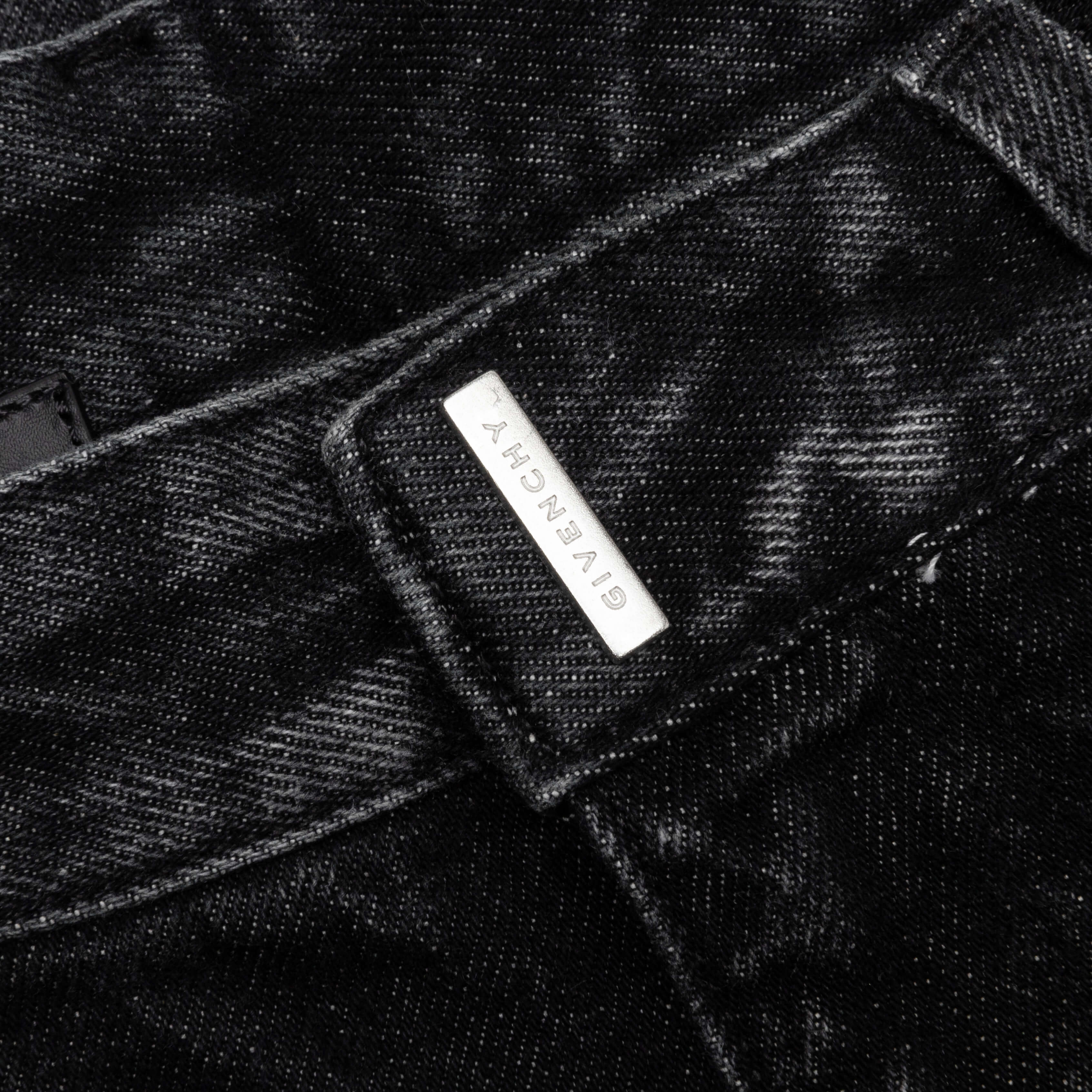 Slim Fit Denim W/ Zips - Black/White, , large image number null