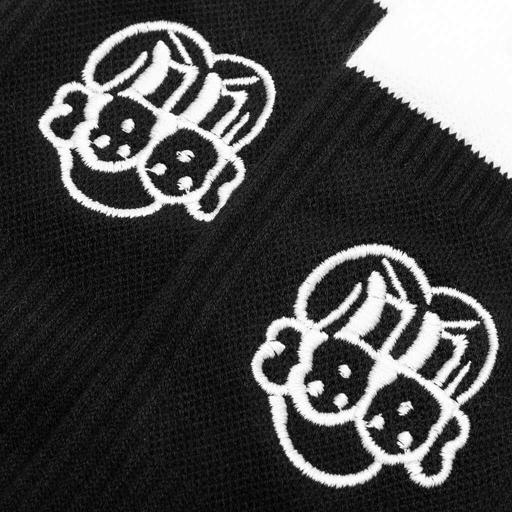 Sport Socks With Dog - Black/White