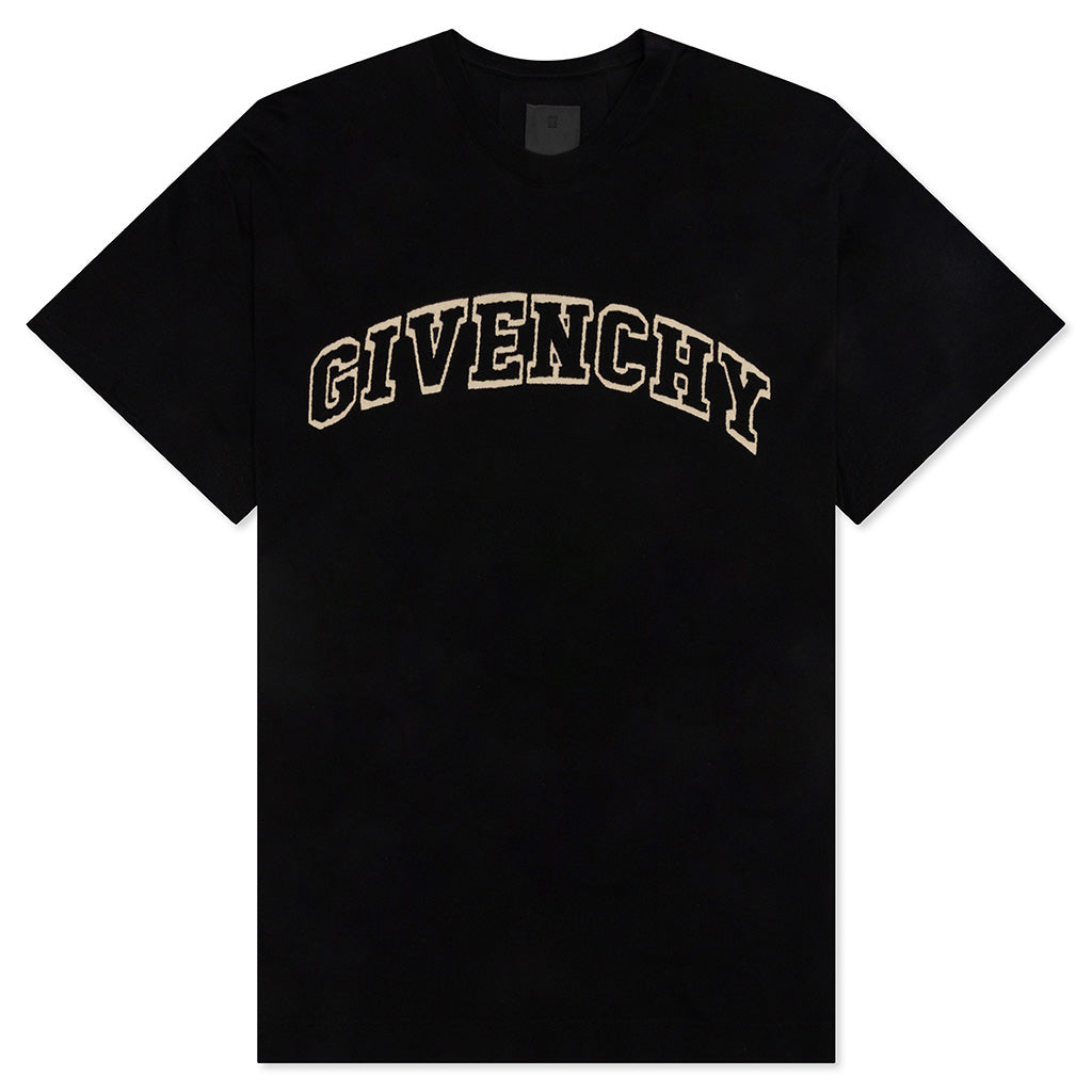 Varsity Logo Oversized T-Shirt - Black
