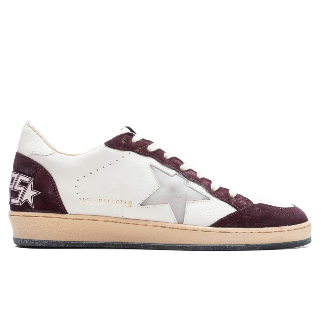 Ball Star Suede Sneaker - Red Wine/White