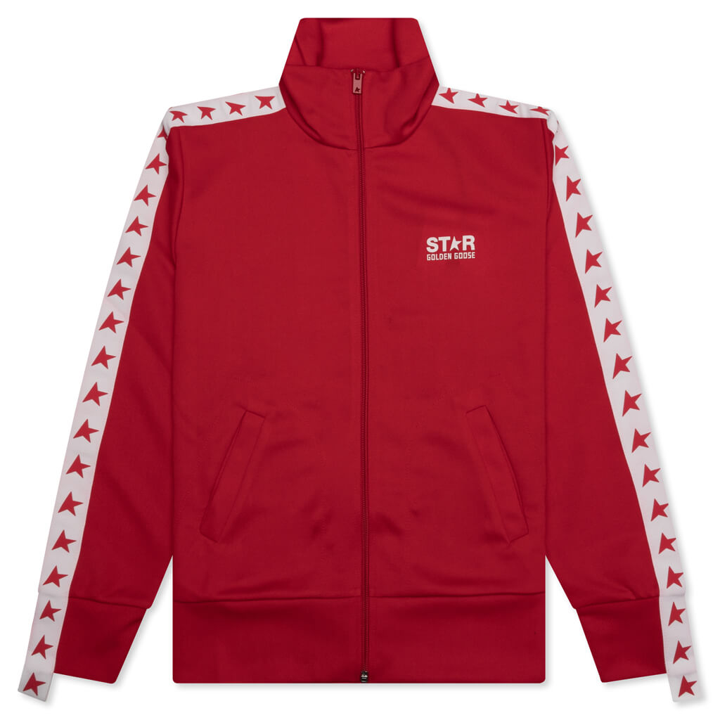 Women's Star Zipped Track Jacket - Tango Red, , large image number null