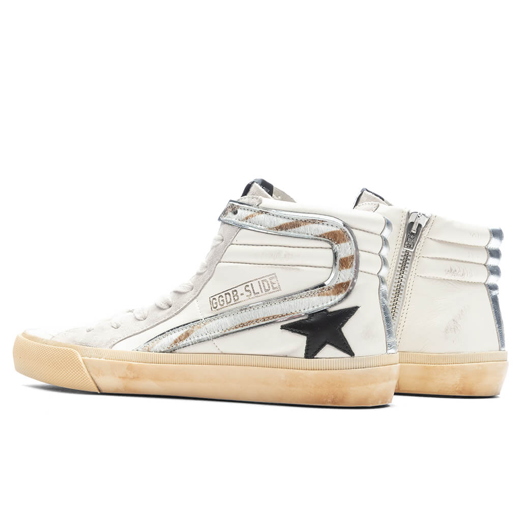 Women's Slide Leather Star - Beige/Black/Silver, , large image number null