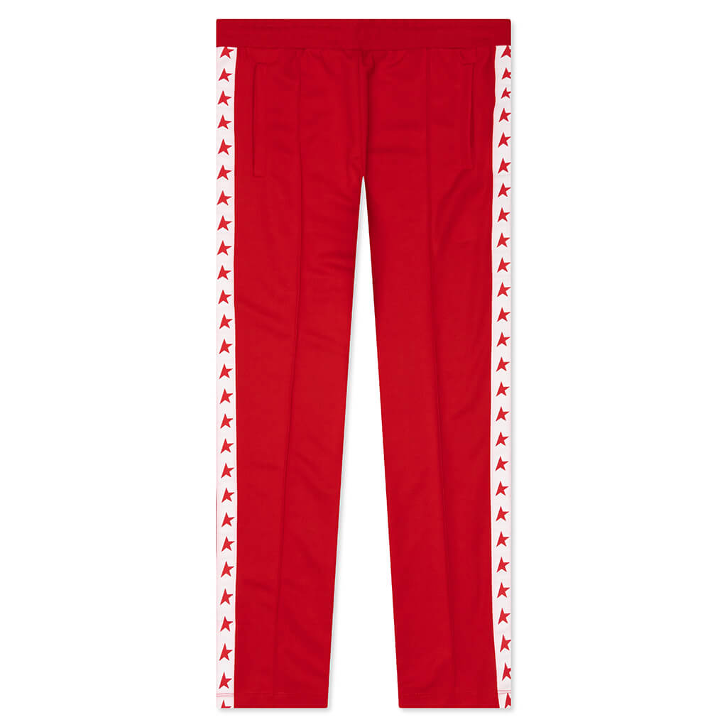 Women's Star Wide Leg Jogging Pant - Tango Red/White, , large image number null