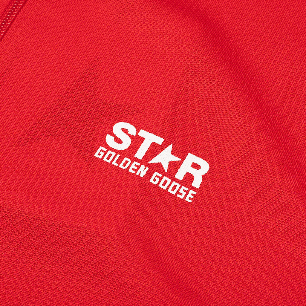 Star Zipped Track Jacket - Tango Red/White, , large image number null
