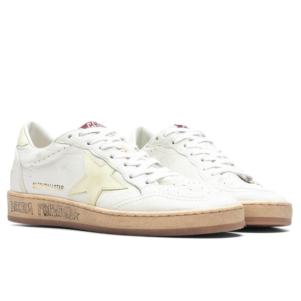 Women's Sneakers Leather Nappa Ball Star - Clear Yellow/White