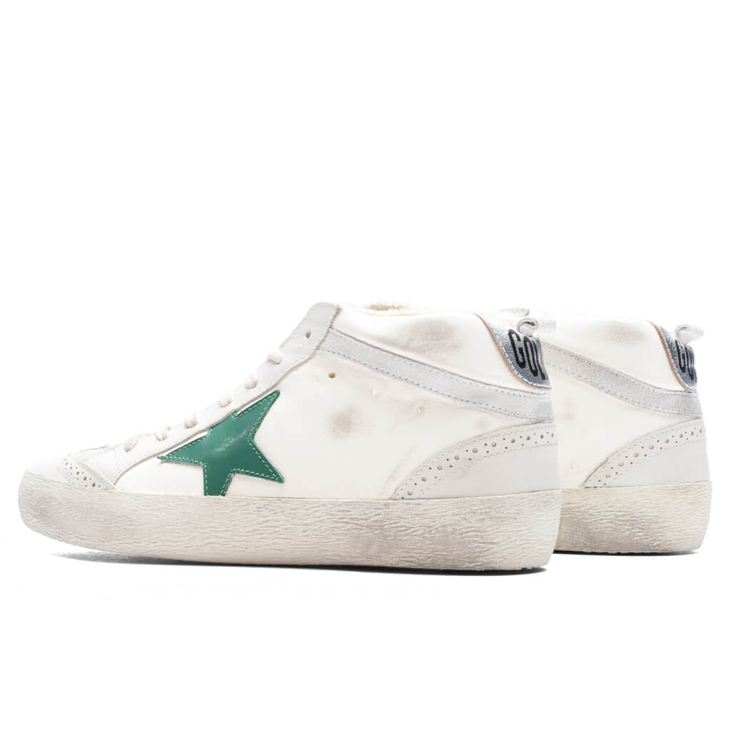 Women's Sneakers Nappa Suede Mid Star - Cream/Milky/Green, , large image number null