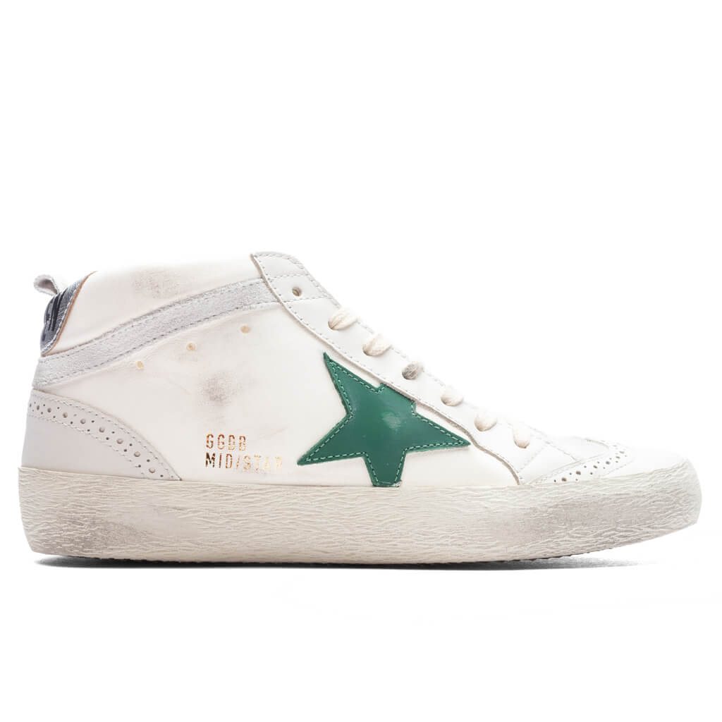 Women's Sneakers Nappa Suede Mid Star - Cream/Milky/Green