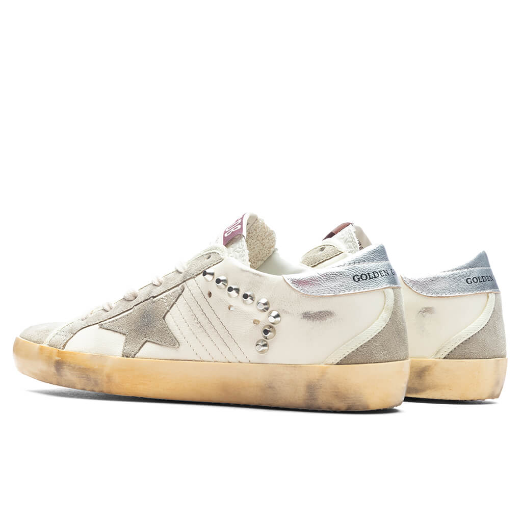 Women's Sneakers Nappa w/ Studs Super Star - Beige/Taupe/Silver, , large image number null