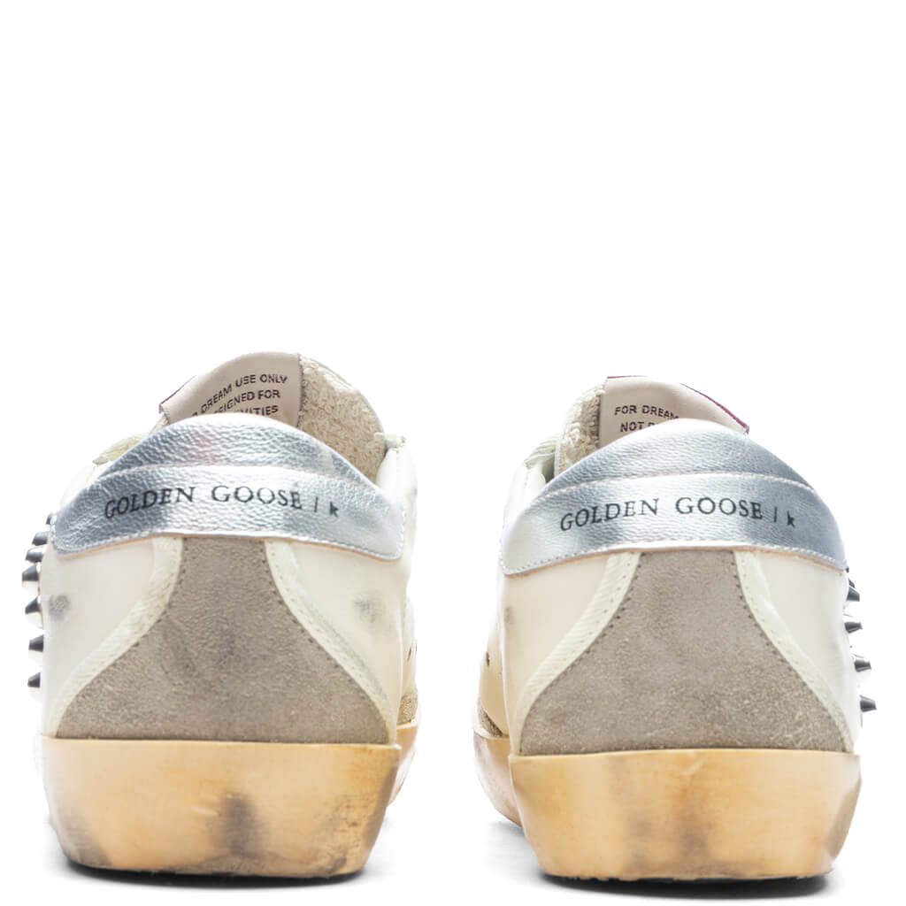 Women's Sneakers Nappa w/ Studs Super Star - Beige/Taupe/Silver, , large image number null